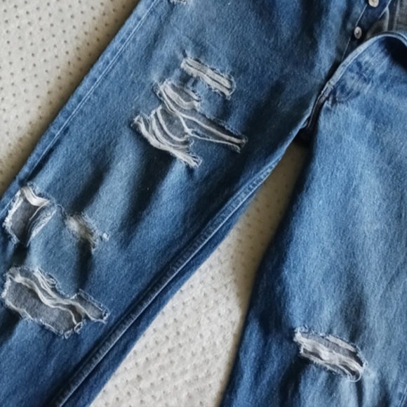 Vintage Levi's original 501s beautiful 😍 1991 34 years of wear and tear! - Picture 10 of 16